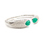 Bracelet Bangle Hinge 2.93ctw Round Diamonds 7.38ctw Colombian Emerald 14kw 14mm 7.25" 25.7g 225110098