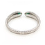 Bracelet Bangle Hinge 2.93ctw Round Diamonds 7.38ctw Colombian Emerald 14kw 14mm 7.25" 25.7g 225110098