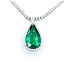 Necklace Tennis Necklace Drop 5.24ctw Round Diamonds 6.55ctw Emerald Plat & 18ky .9x.55" 17" 26.0g 225110117