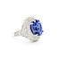 Ring Cocktail 1.50ctw Round Diamonds 8.74ctw Bluish Violet Tanzanite GIA Plat 20mm Sz6.5 12.8g 225110120