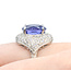 Ring Cocktail 1.50ctw Round Diamonds 8.74ctw Bluish Violet Tanzanite GIA Plat 20mm Sz6.5 12.8g 225110120