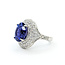 Ring Cocktail 1.50ctw Round Diamonds 8.74ctw Bluish Violet Tanzanite GIA Plat 20mm Sz6.5 12.8g 225110120