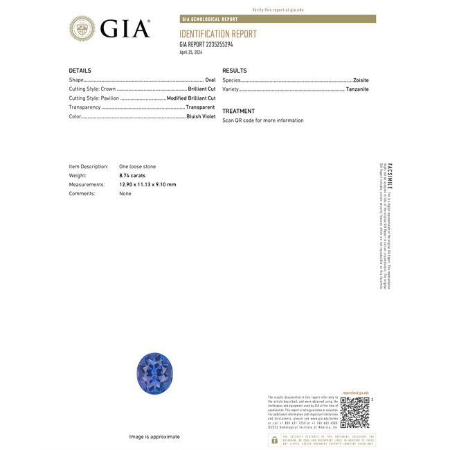 Ring Cocktail 1.50ctw Round Diamonds 8.74ctw Bluish Violet Tanzanite GIA Plat 20mm Sz6.5 12.8g 225110120