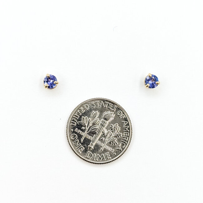 Earrings Stud .36ctw Tanzanite 14ky 4mm 125100074