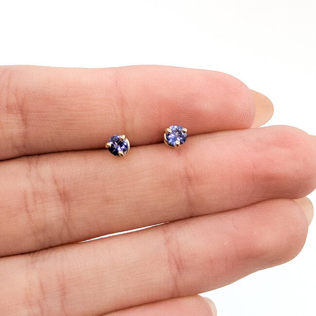 Earrings Stud .36ctw Tanzanite 14ky 4mm 125100074