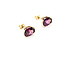 Earrings 4.38ctw Grape Garnet 14ky 5.5mm 125100079
