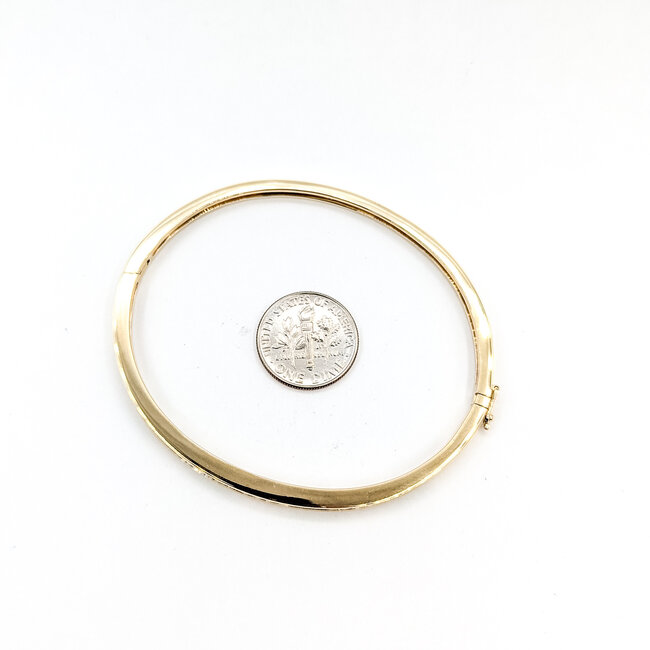 Bracelet Bangle .50ctw Round Diamonds .50ctw Emerald 14ky 3.5mm Sz7.25 16g 125100015