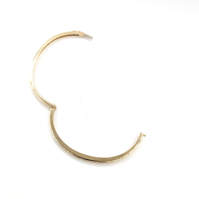 Bracelet Bangle .50ctw Round Diamonds .50ctw Emerald 14ky 3.5mm Sz7.25 16g 125100015