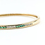 Bracelet Bangle .50ctw Round Diamonds .50ctw Emerald 14ky 3.5mm Sz7.25 16g 125100015