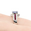 Ring 0.18ctw Diamonds .85ct Pastel Purple Tanzanite .50ctw Red Ruby 14kw 5.5mm Sz7 3.54g 225100083