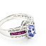Ring 0.18ctw Diamonds .85ct Pastel Purple Tanzanite .50ctw Red Ruby 14kw 5.5mm Sz7 3.54g 225100083