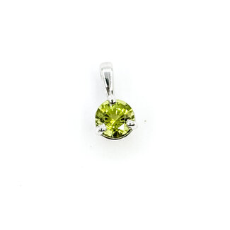 Pendant .57ct Peridot 14kw 5.5mm 125100073