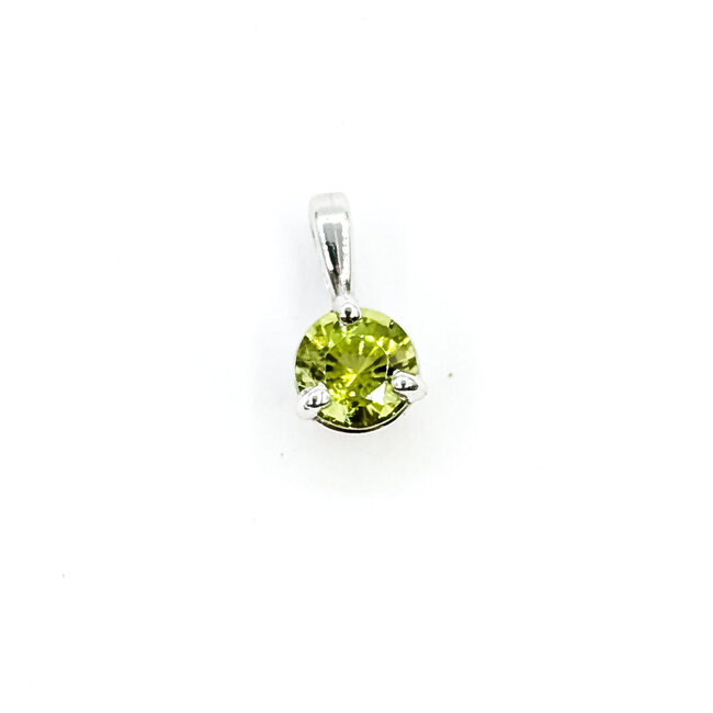 Pendant .57ct Peridot 14kw 5.5mm 125100073