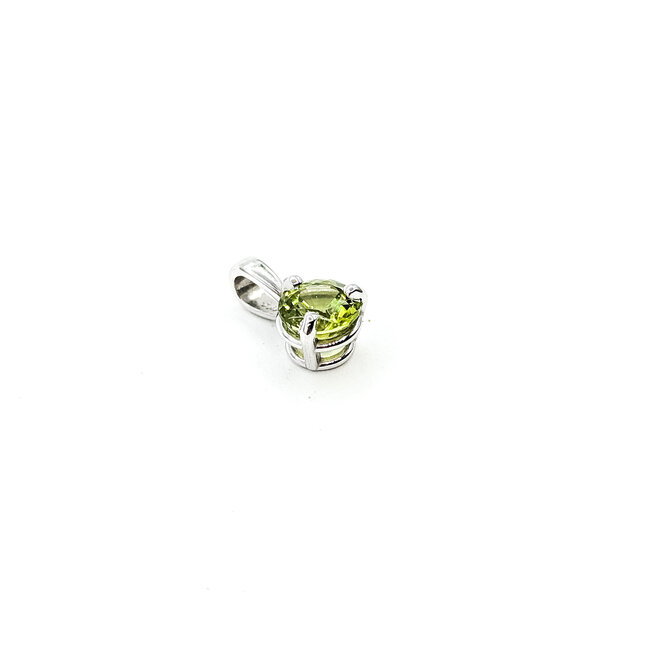 Pendant .57ct Peridot 14kw 5.5mm 125100073