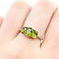 Ring 3-Stone .02ctw Round Diamonds 2.31ctw Peridot 14ky 7mm Sz7 2.81g 225100030