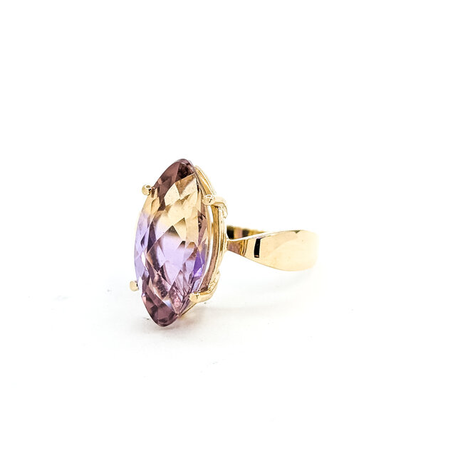 Ring Solitaire 5ct Ametrine 14ky 18.3mm Sz8 5g 125110008