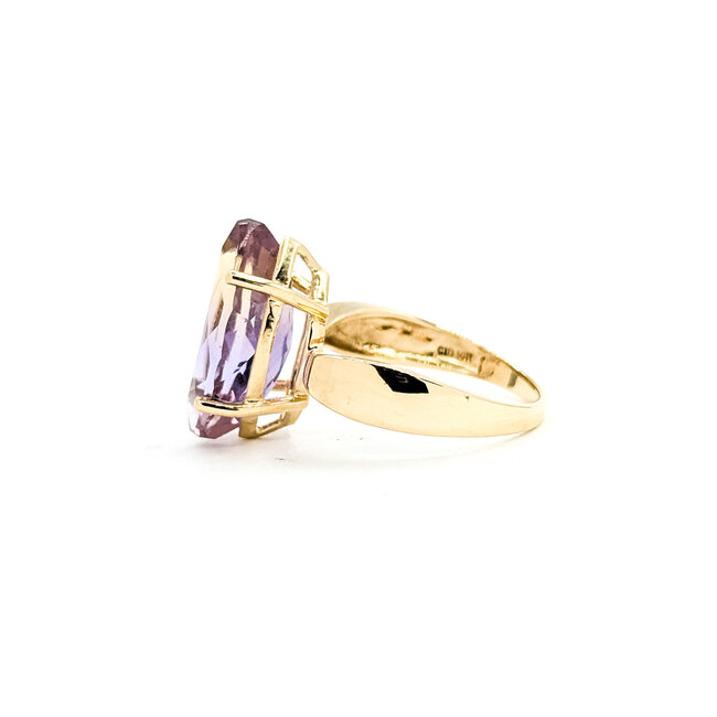 Ring Solitaire 5ct Ametrine 14ky 18.3mm Sz8 5g 125110008