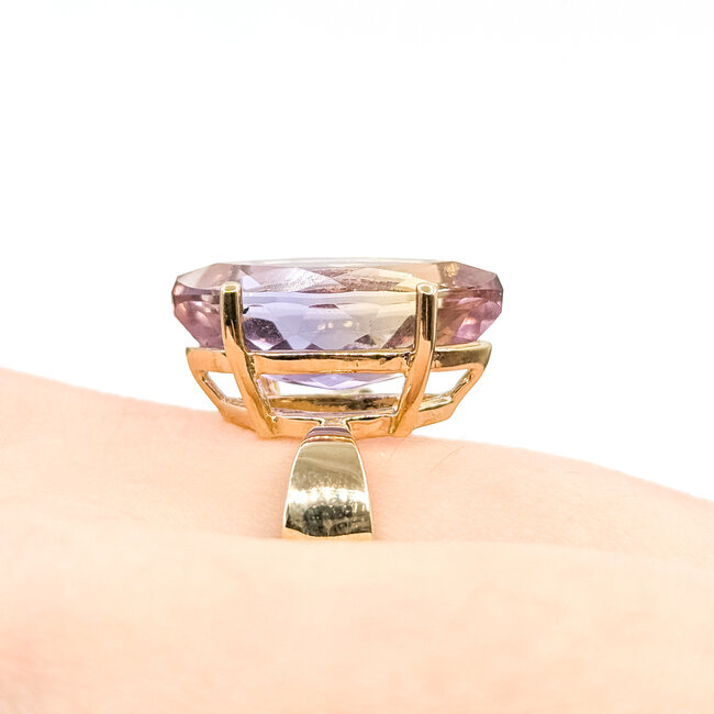 Ring Solitaire 5ct Ametrine 14ky 18.3mm Sz8 5g 125110008