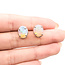 Earrings 4.37ctw Cabochon Opal 14kw 12x10mm 125100065