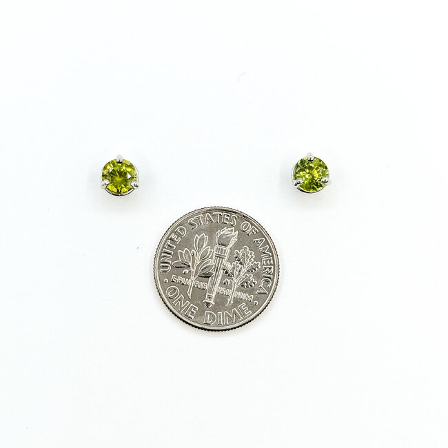 Earrings 1.16ctw Peridot 14kw 5.5mm 125100070