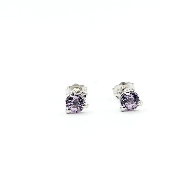 Earrings .62ct Pink Spinel 14kw 4.5mm 125100080