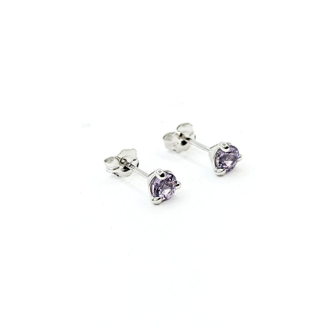 Earrings .62ct Pink Spinel 14kw 4.5mm 125100080