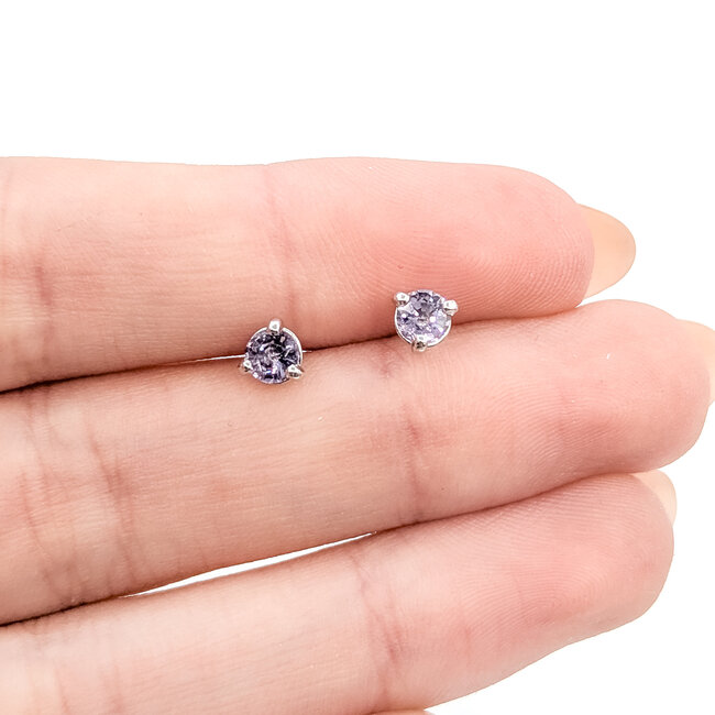 Earrings .62ct Pink Spinel 14kw 4.5mm 125100080