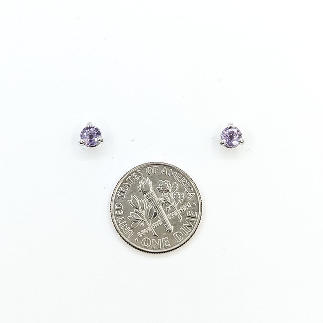 Earrings .62ct Pink Spinel 14kw 4.5mm 125100080