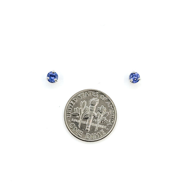 Earrings .39ctw Tanzanite 14kw 4mm 125100075