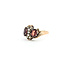Ring Bypass 1.2ctw Mozambique Garnet 2mm White Seed Pearls 10ky 11mm Sz6 2.12g 225110093