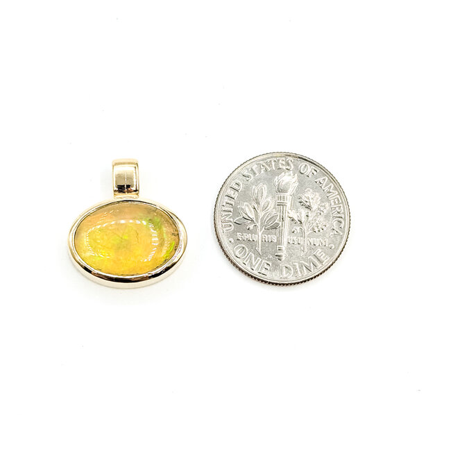 Pendant 2.21ct Cabochon Opal 14ky 14x10mm 125100069