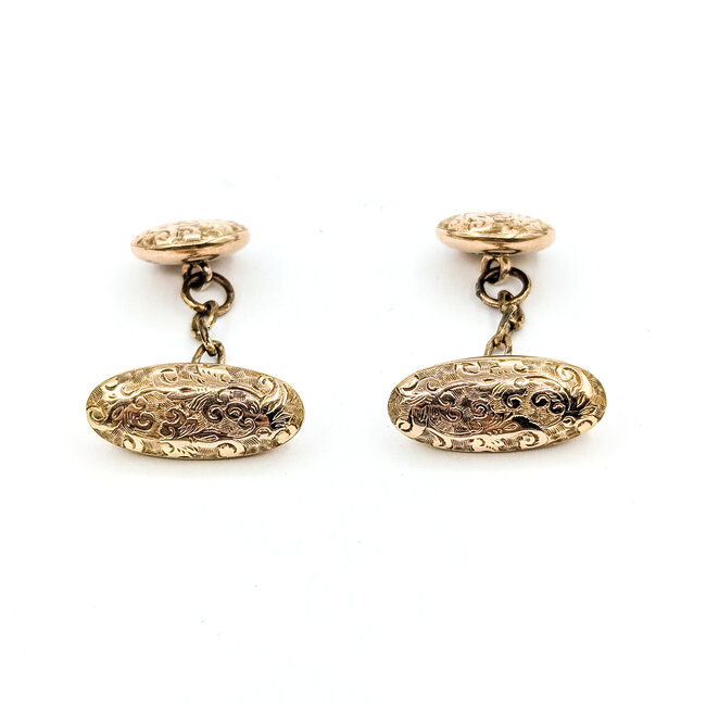 Cufflinks Ornate With Box 10ky 9mm 1.5" 5.59g 225112001