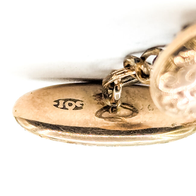 Cufflinks Ornate With Box 10ky 9mm 1.5" 5.59g 225112001