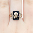 Ring Skull & Cross Bones .02ctw Round Diamonds 10ky 13x10mm Sz6.5 3.44g 225110090