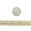 Bracelet Railroad 9.4ctw Round & Baguette Diamonds 14ky 9mm 6.85" 41.29g 225110064