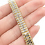 Bracelet Railroad 9.4ctw Round & Baguette Diamonds 14ky 9mm 6.85" 41.29g 225110064