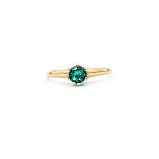 Ring Solitare .40ct Vivid Green Emerald 14ky 1.8mm Sz6 2.01g 225110091