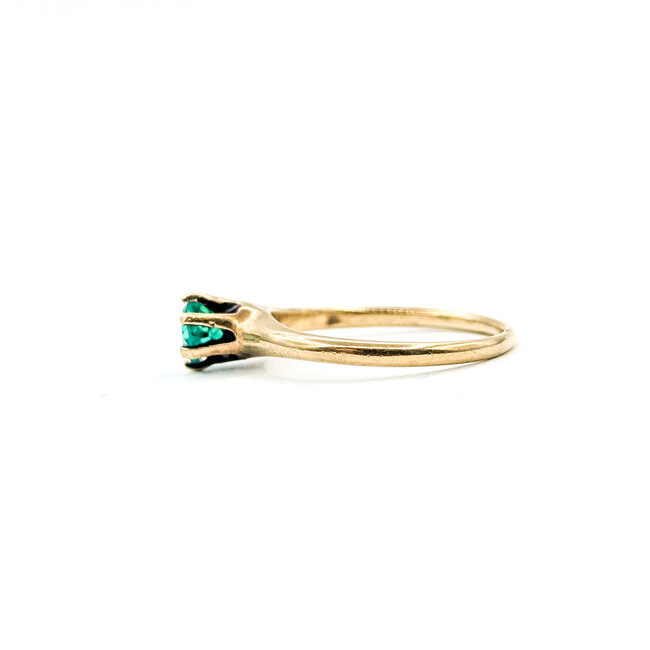 Ring Solitare .40ct Vivid Green Emerald 14ky 1.8mm Sz6 2.01g 225110091