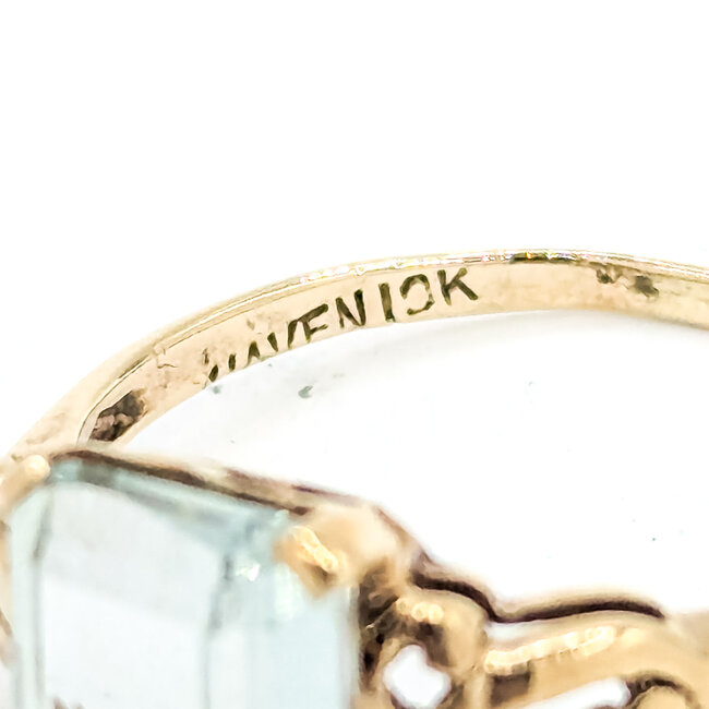 Ring Ribbon 2ct Sky Blue Aquamarine 10ky 1.75mm Sz6.5 1.88g 225110094