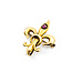 Brooch Fleur De Lis .03ct Ruby 14ky 1.1x.85" 2.16g 225110084