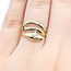 Ring Coiled Snake .05ctw Old Mine Cut Diamonds 14ky 14mm Sz6 3.24g 225110085