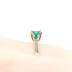 Ring Solitaire .75ct Emerald 14kw 7mm Sz9 2.6g 125110015