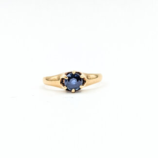 Ring Solitare .50ct Blue Sapphire 14ky 2.1mm Sz5.75 2.24g 225110095
