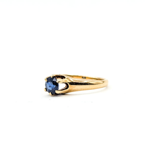 Ring Solitare .50ct Blue Sapphire 14ky 2.1mm Sz5.75 2.24g 225110095