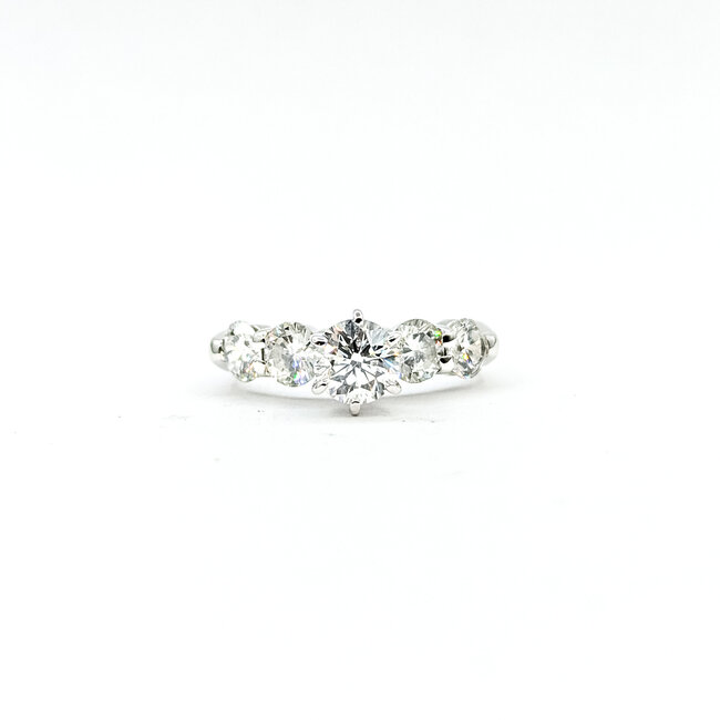 Ring Engagement 1.70ctw Round Diamonds 14kw 3mm Sz5 3.35g 225110001
