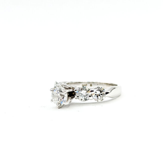 Ring Engagement 1.70ctw Round Diamonds 14kw 3mm Sz5 3.35g 225110001
