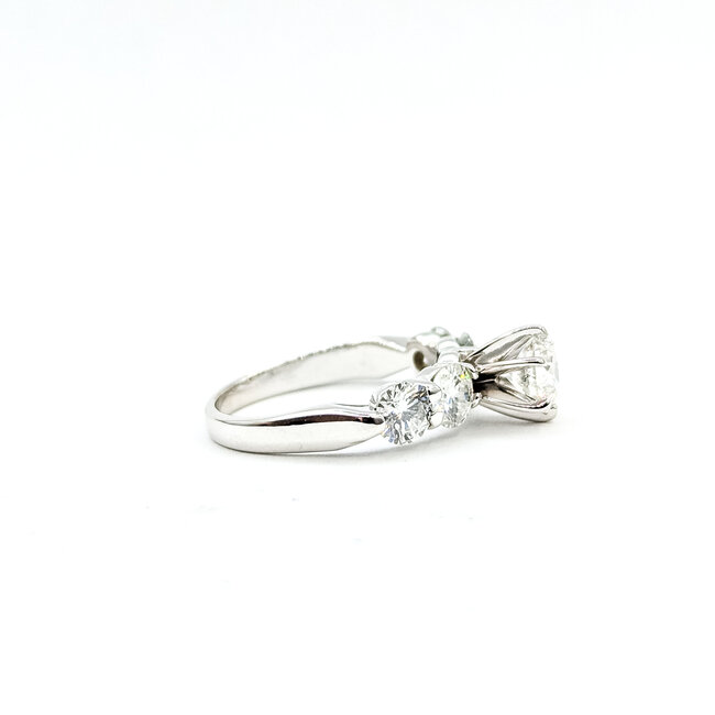 Ring Engagement 1.70ctw Round Diamonds 14kw 3mm Sz5 3.35g 225110001