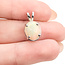 Pendant 2ct Cabochon Opal 14kw 12x10mm 125100067
