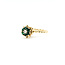 Ring Flower 0.07ctw Round Diamond .50ctw Green Emerald 14ky 2mm Sz6 3.83g 225100047