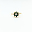 Ring Flower 0.07ctw Round Diamond .50ctw Green Emerald 14ky 2mm Sz6 3.83g 225100047